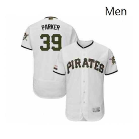 Mens Pittsburgh Pirates 39 Dave Parker White Alternate Authentic Collection Flex Base Baseball Jersey